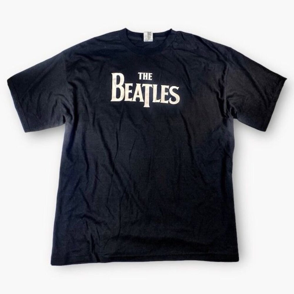 The Beatles Logo Band Tee Shirt Black, Size XXL